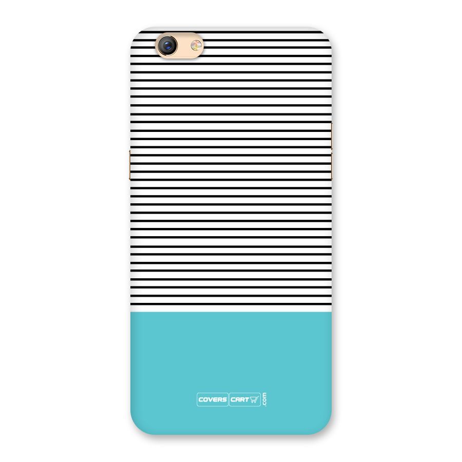 Deep Sky Blue Stripes Back Case for Oppo F3 Plus