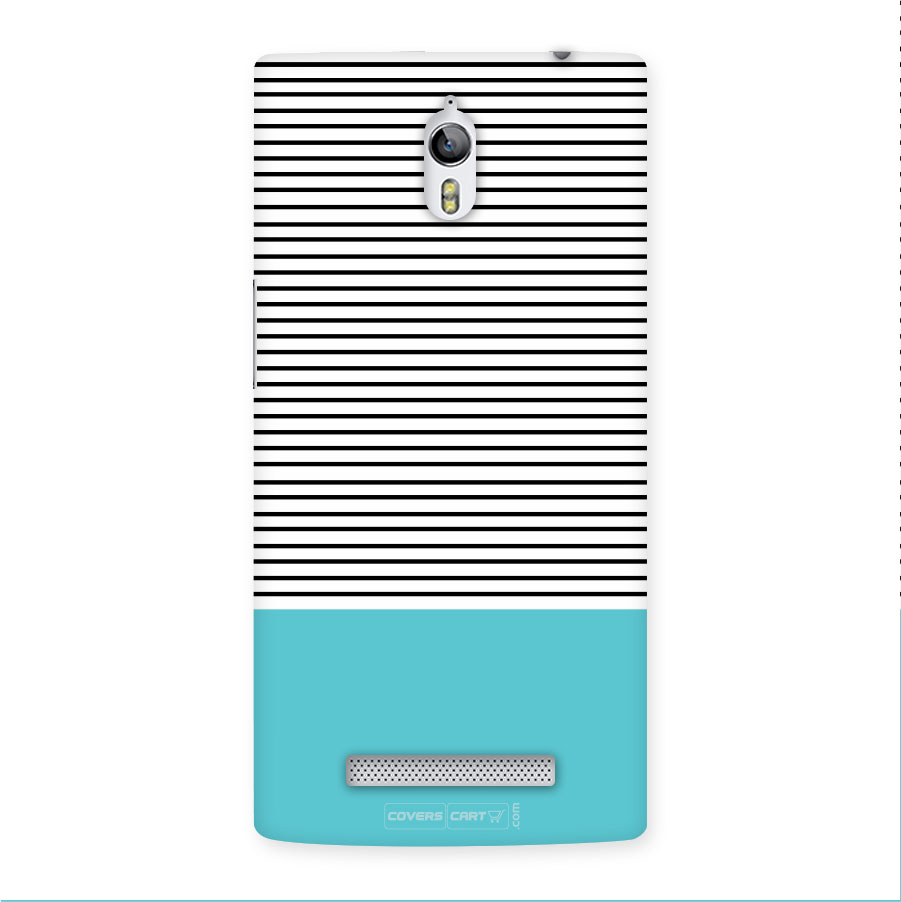 Deep Sky Blue Stripes Back Case for Oppo Find 7