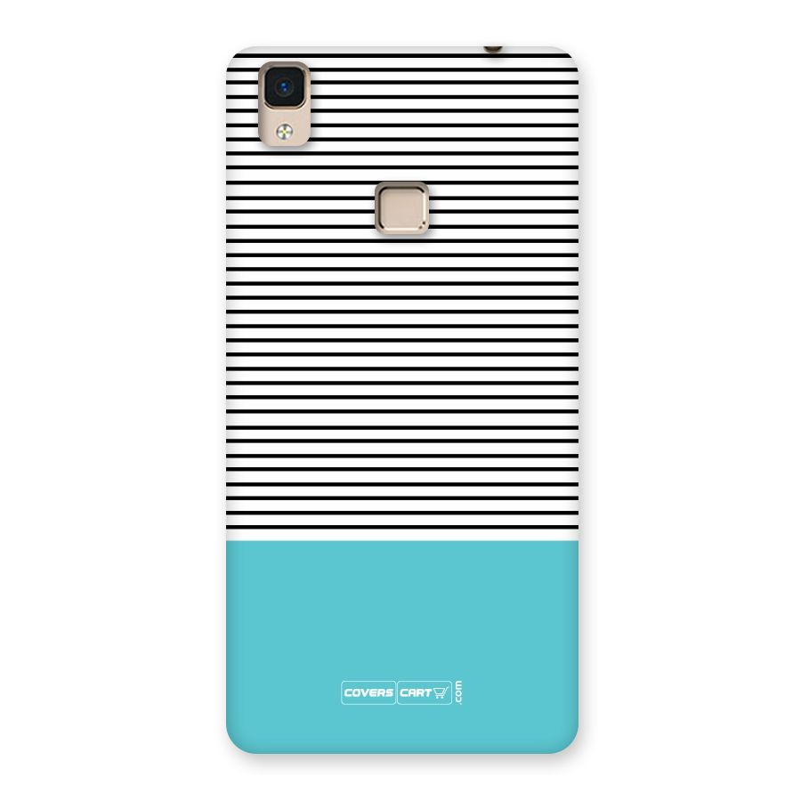 Deep Sky Blue Stripes Back Case for V3 Max