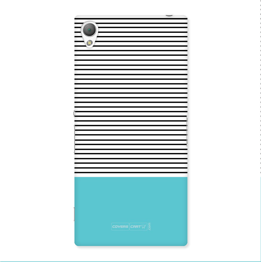 Deep Sky Blue Stripes Back Case for Xperia Z3