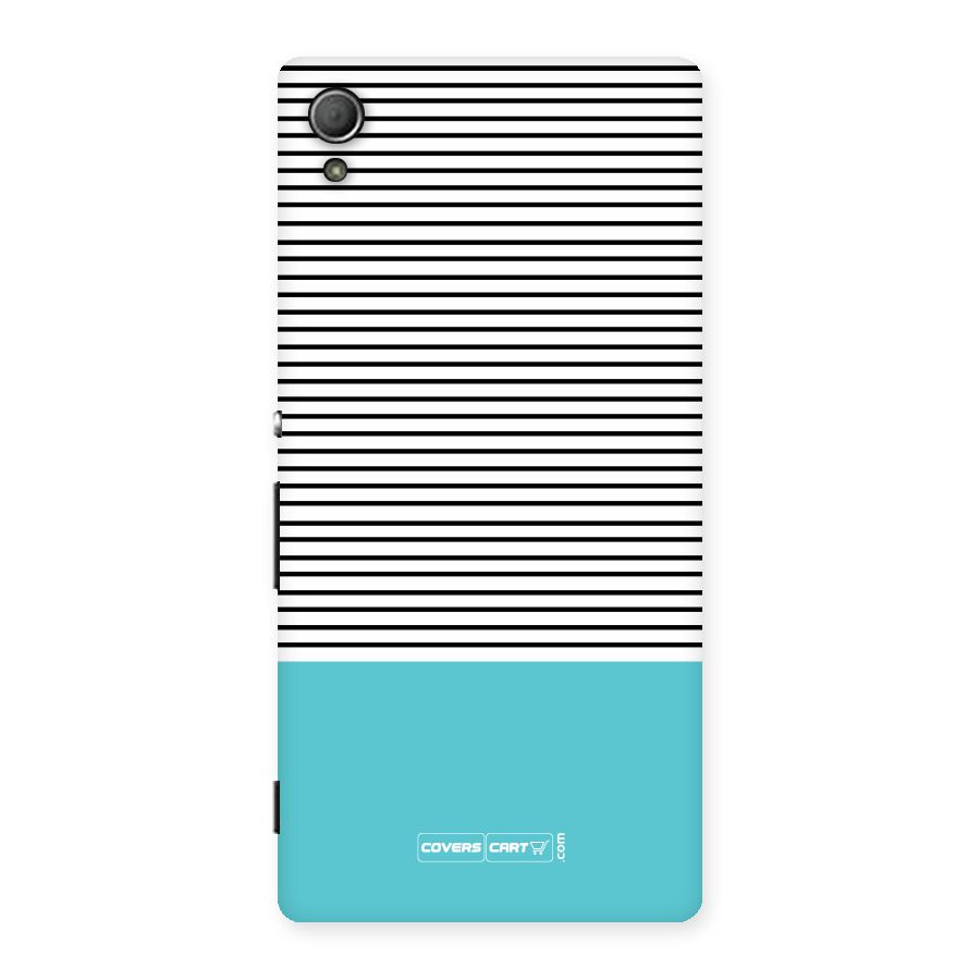 Deep Sky Blue Stripes Back Case for Xperia Z3 Plus