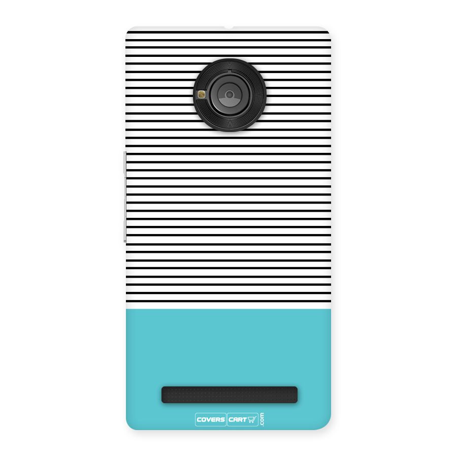 Deep Sky Blue Stripes Back Case for YU Yunique