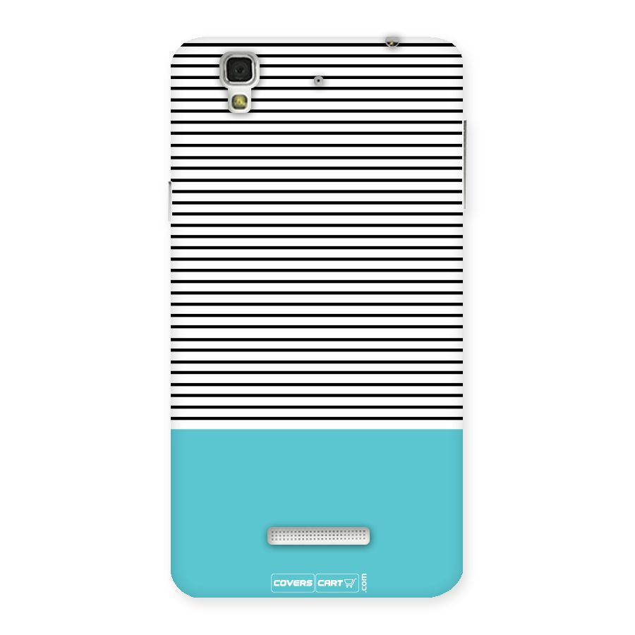 Deep Sky Blue Stripes Back Case for YU Yureka Plus