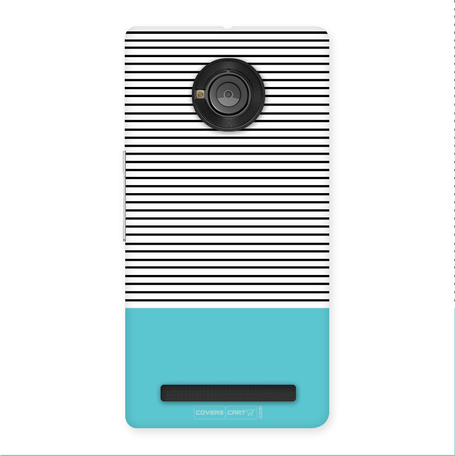 Deep Sky Blue Stripes Back Case for Yu Yuphoria