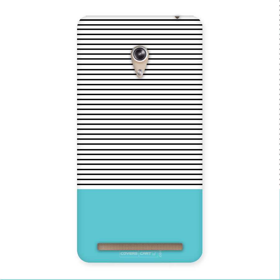Deep Sky Blue Stripes Back Case for Zenfone 6