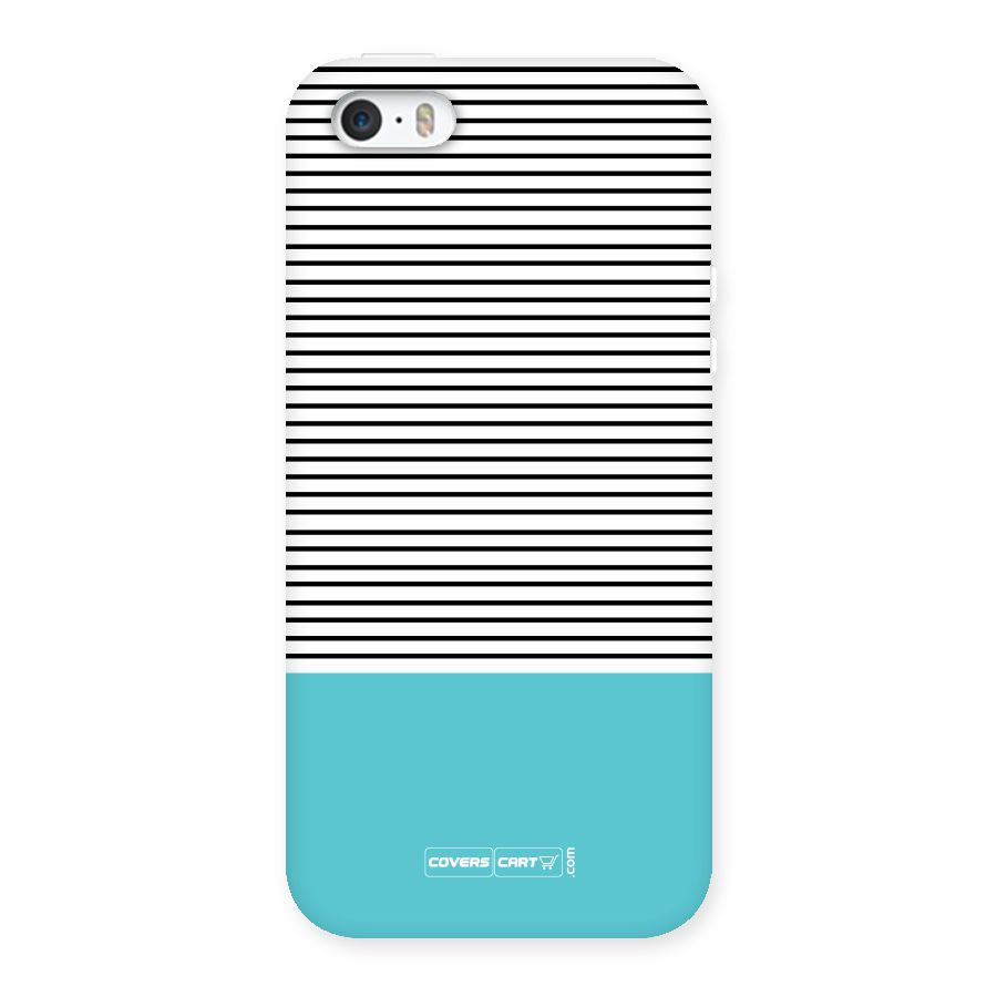 Deep Sky Blue Stripes Back Case for iPhone SE