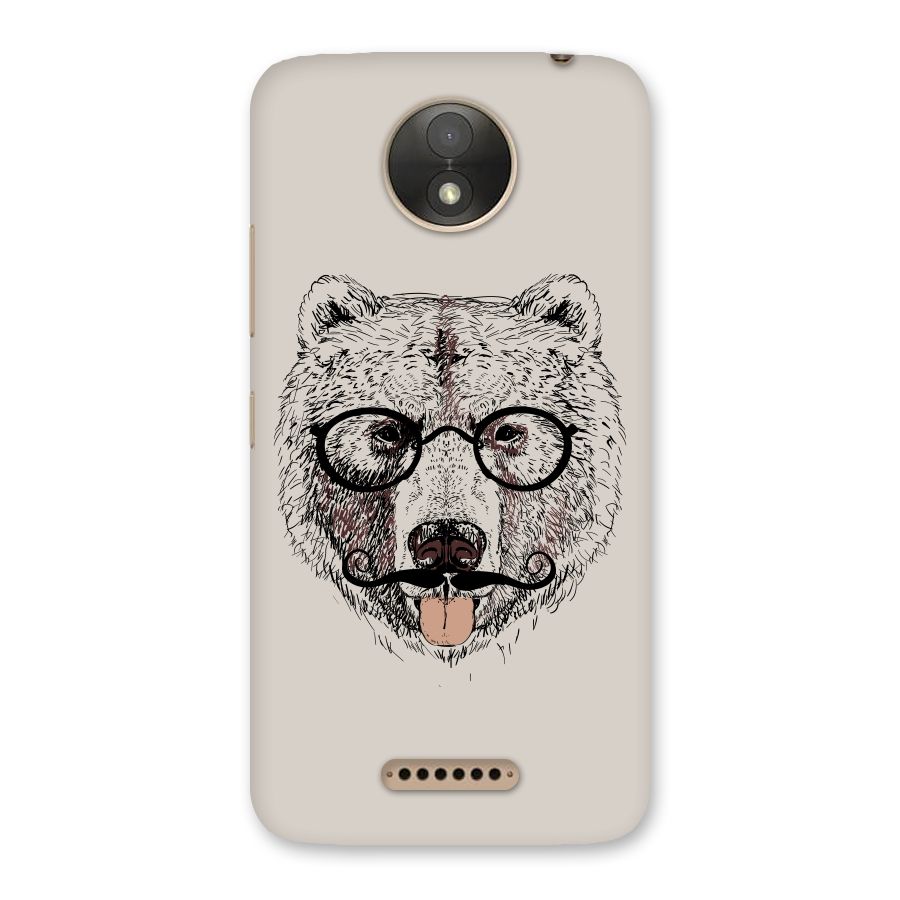 Studious Bear Back Case for Moto C Plus