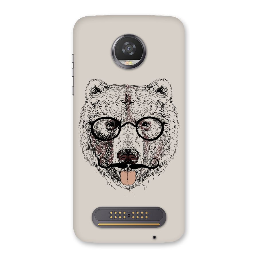 Studious Bear Back Case for Moto Z2 Play