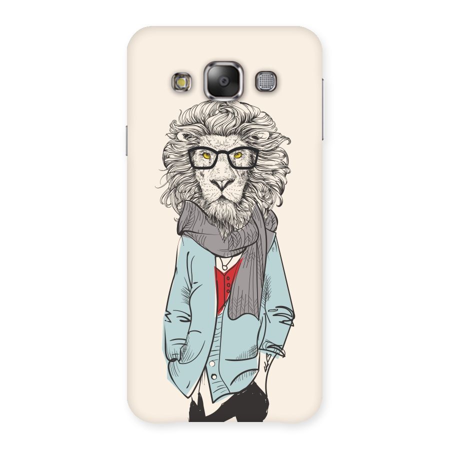 Stylish Lion Back Case for Galaxy E7
