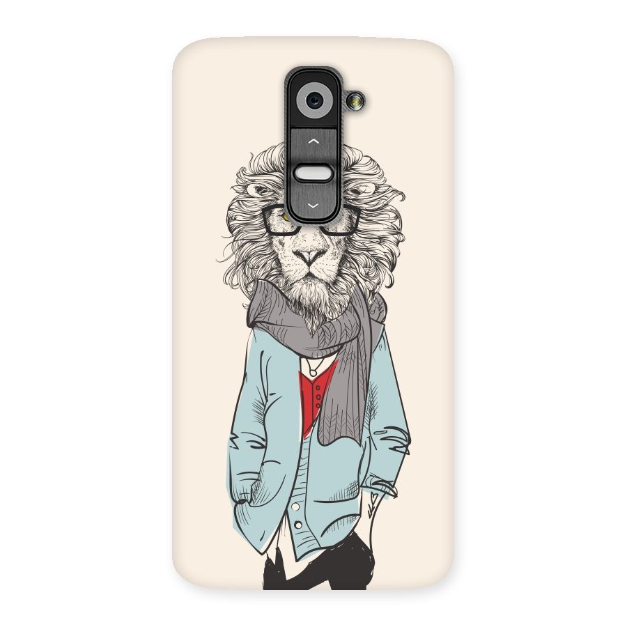 Stylish Lion Back Case for LG G2