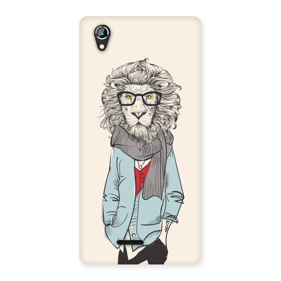 Stylish Lion Back Case for Lava Iris 800