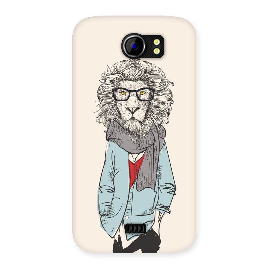 Stylish Lion Back Case for Micromax Canvas 2 A110