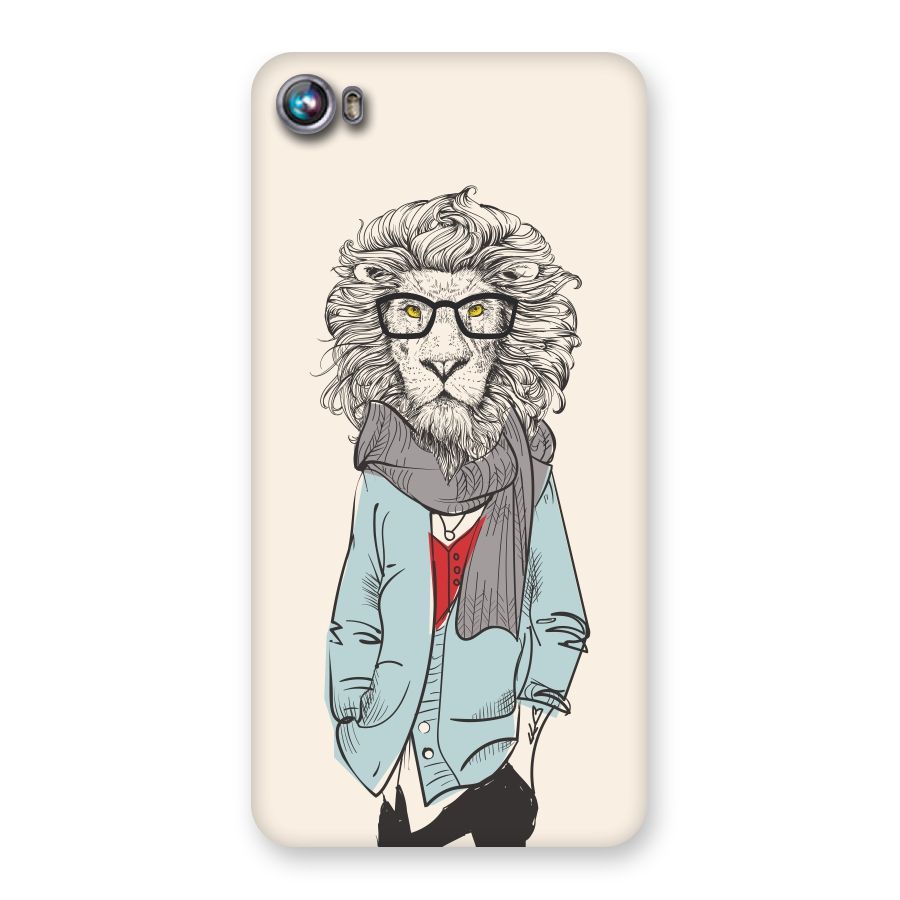 Stylish Lion Back Case for Micromax Canvas Fire 4 A107