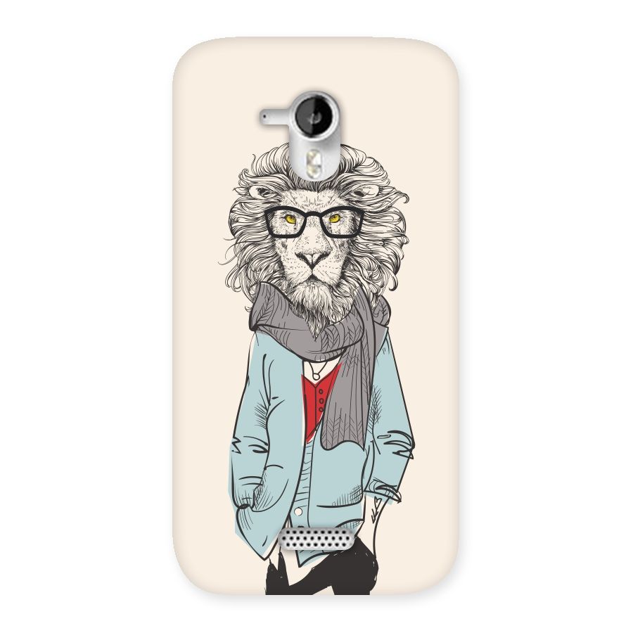Stylish Lion Back Case for Micromax Canvas HD A116