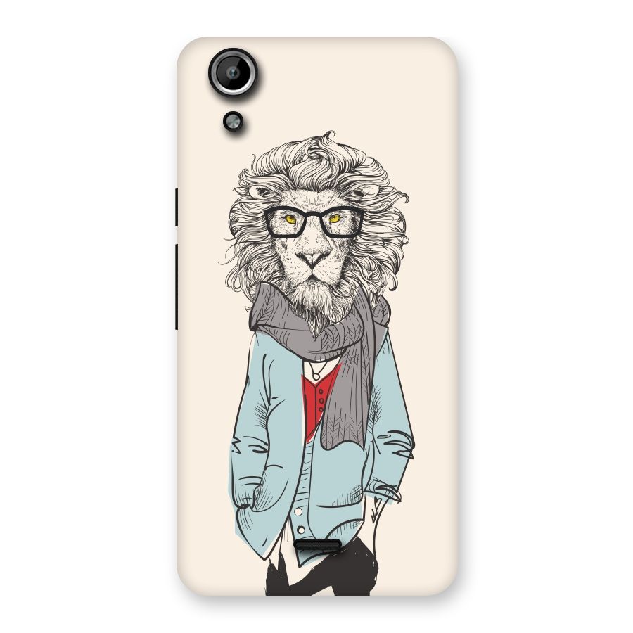 Stylish Lion Back Case for Micromax Canvas Selfie Lens Q345