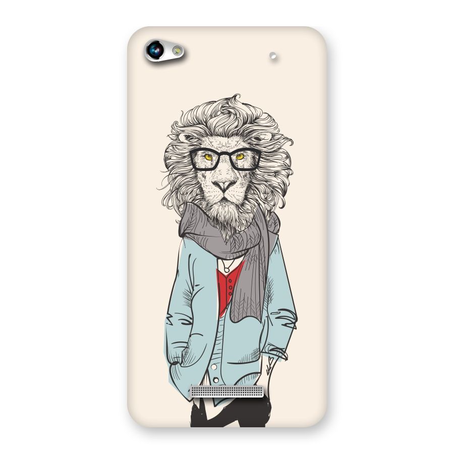 Stylish Lion Back Case for Micromax Hue 2