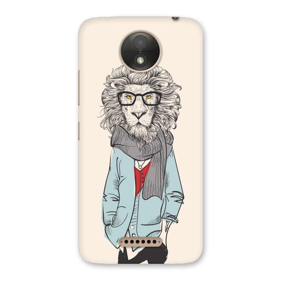 Stylish Lion Back Case for Moto C Plus