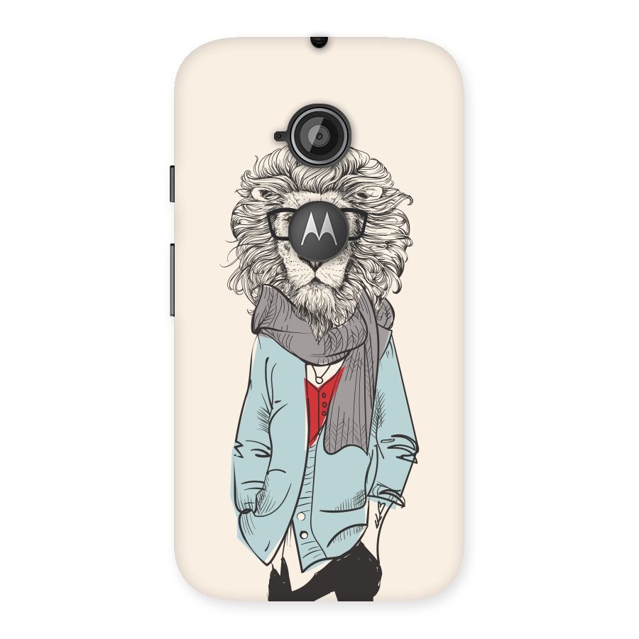 Stylish Lion Back Case for Moto E 2nd Gen