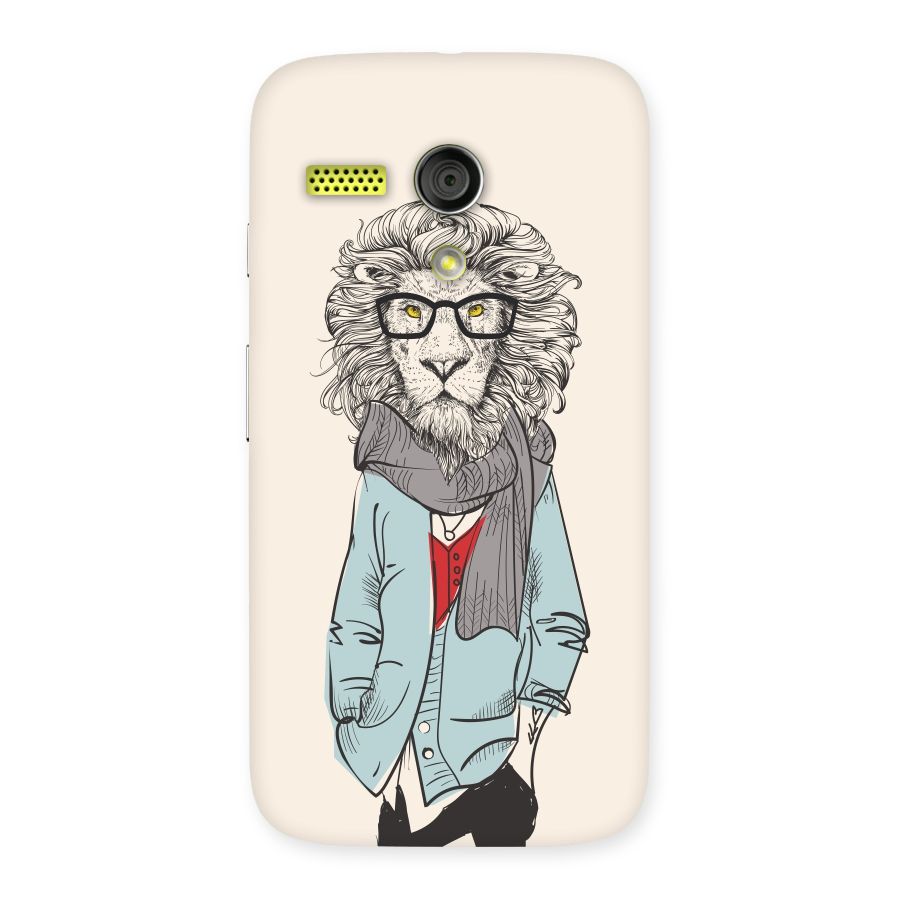 Stylish Lion Back Case for Moto G
