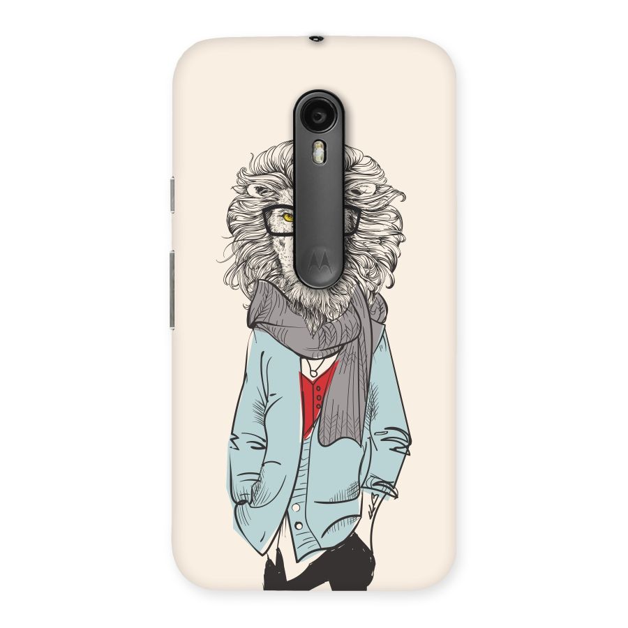 Stylish Lion Back Case for Moto G Turbo