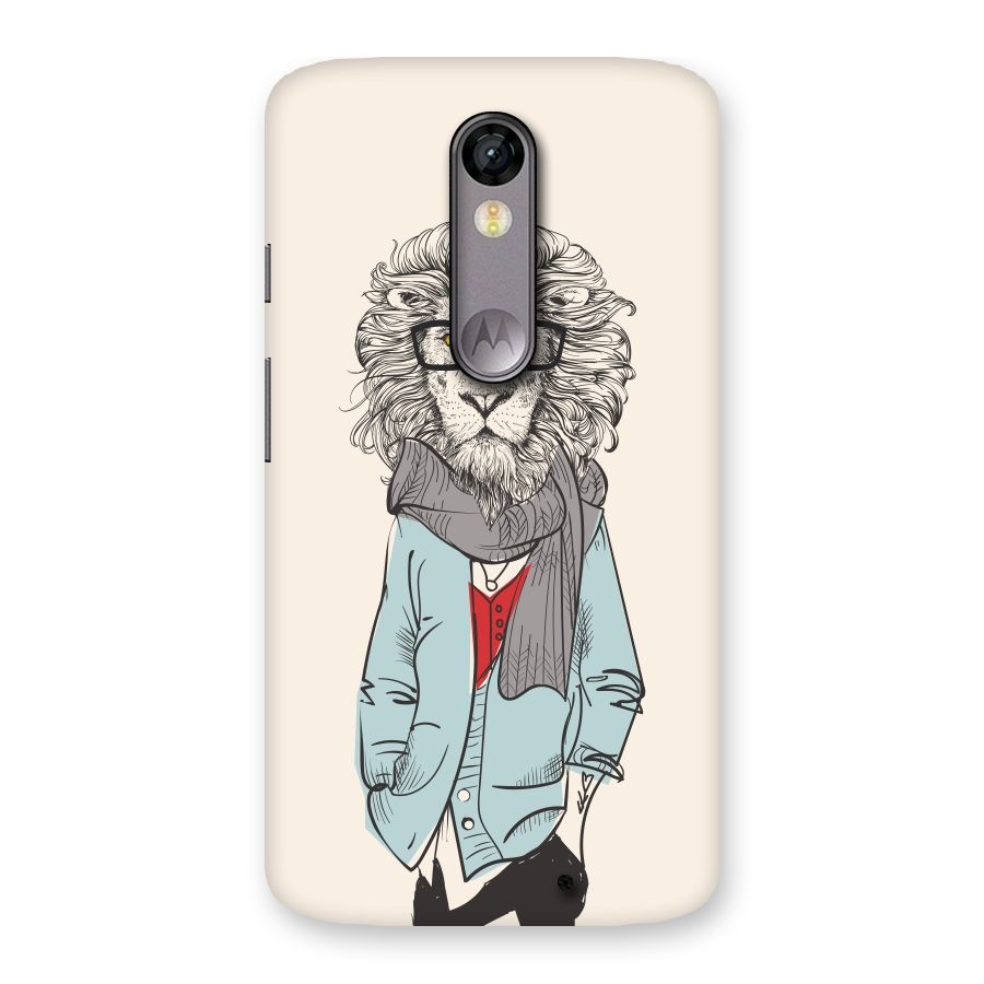 Stylish Lion Back Case for Moto X Force