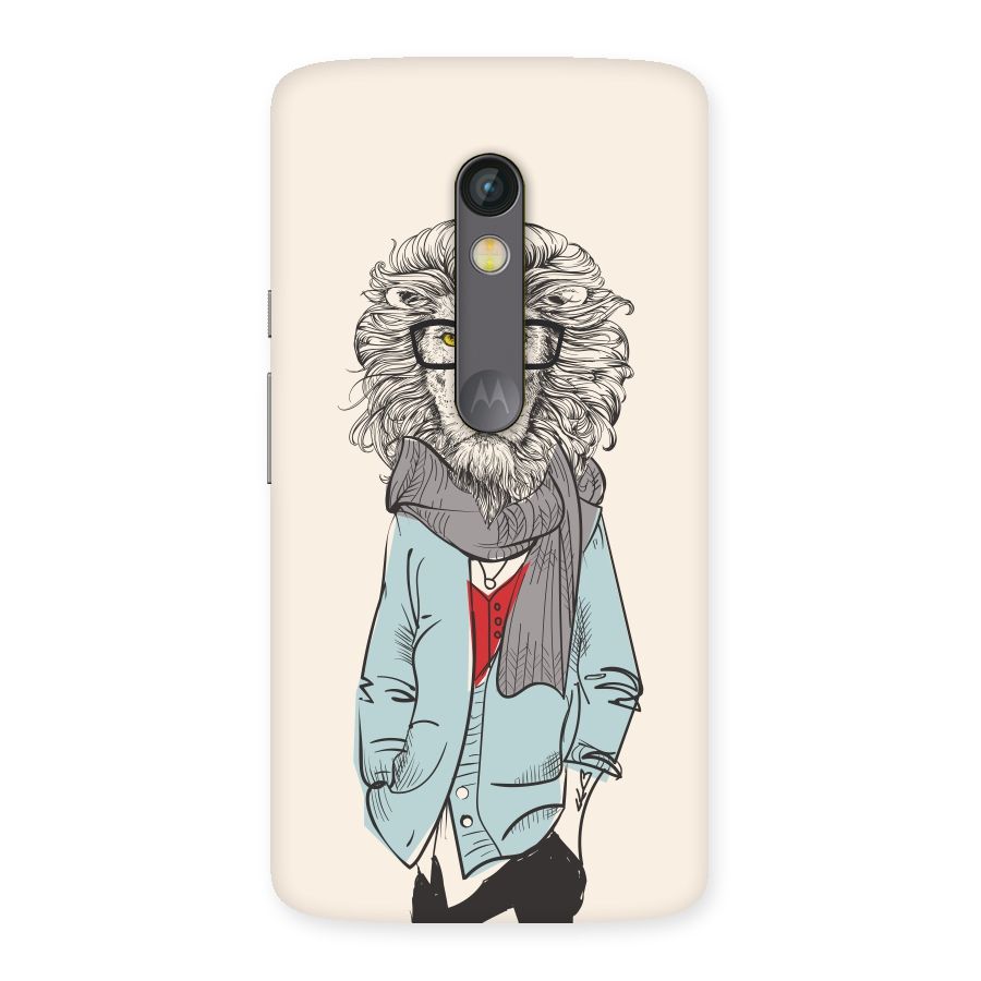 Stylish Lion Back Case for Moto X Play