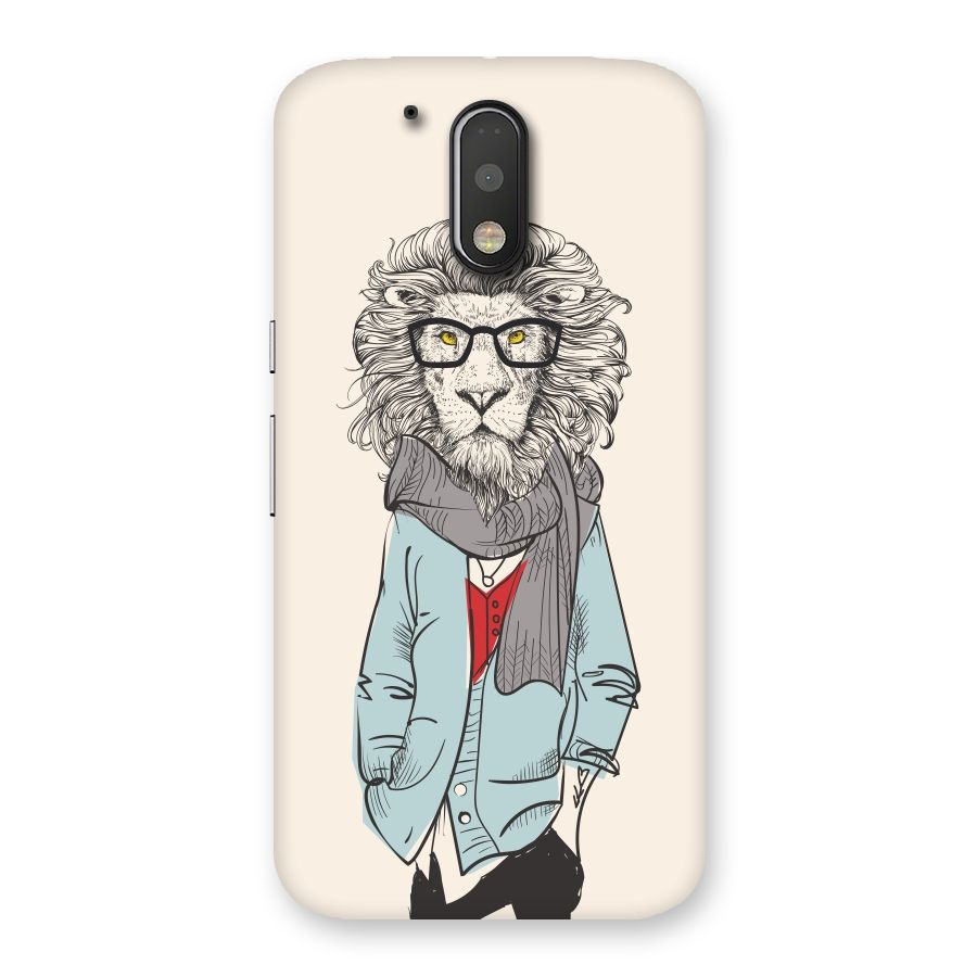 Stylish Lion Back Case for Motorola Moto G4