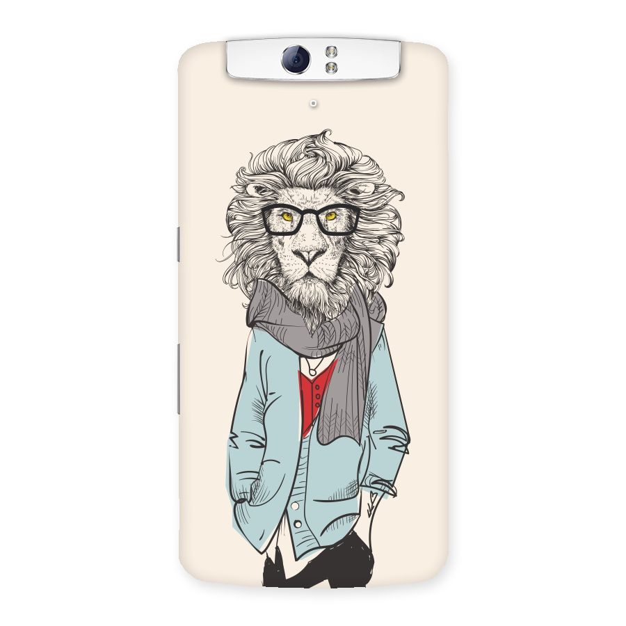 Stylish Lion Back Case for Oppo N1
