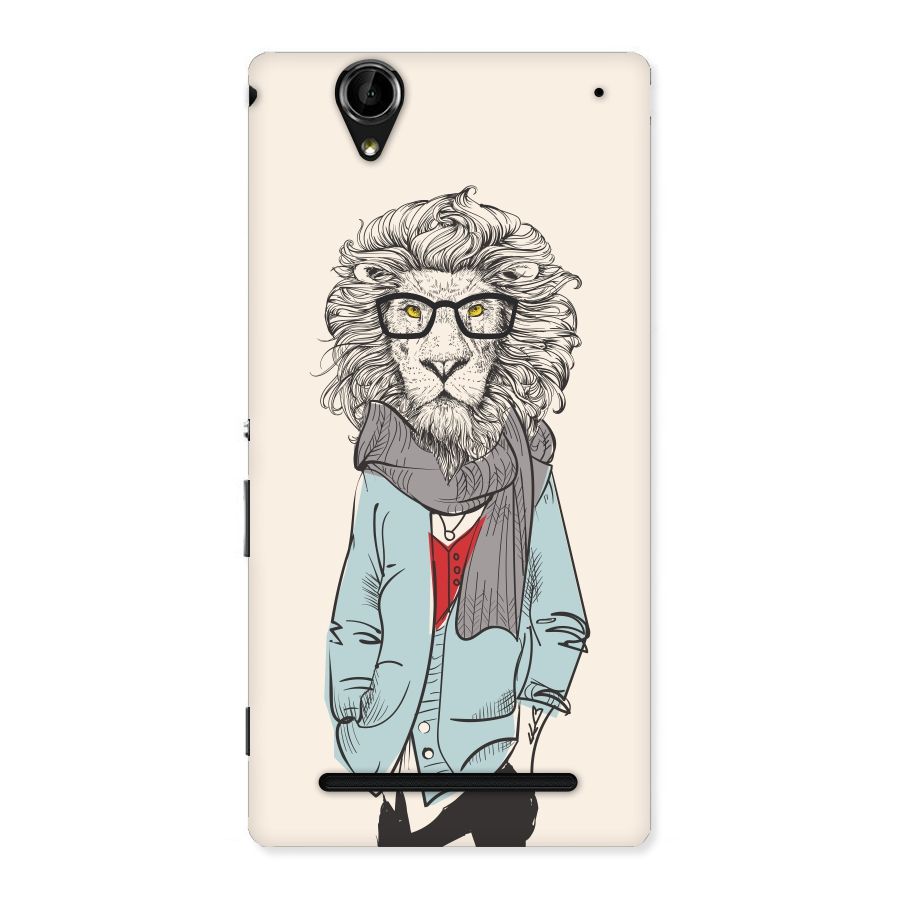 Stylish Lion Back Case for Sony Xperia T2