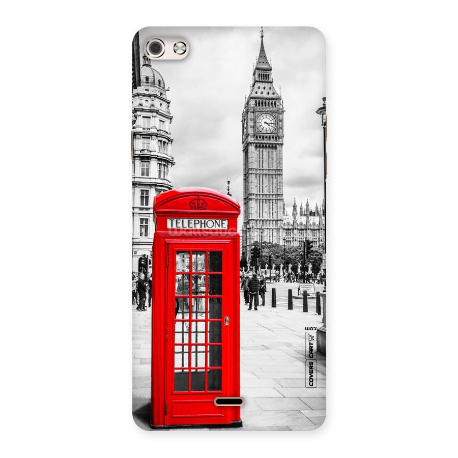 Telephone Booth Back Case for Micromax Canvas Silver 5