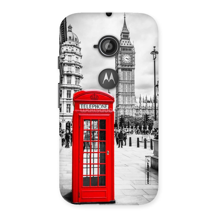 Telephone Booth Back Case for Moto E 2nd Gen