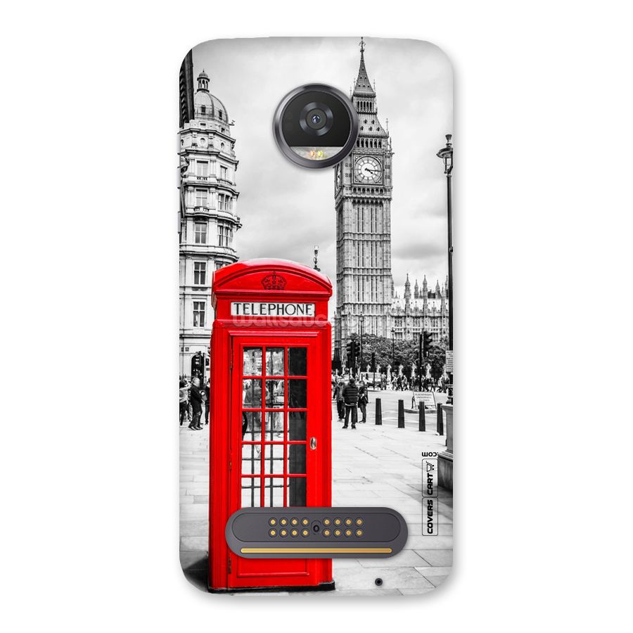 Telephone Booth Back Case for Moto Z2 Play