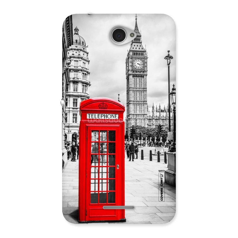 Telephone Booth Back Case for Sony Xperia E4