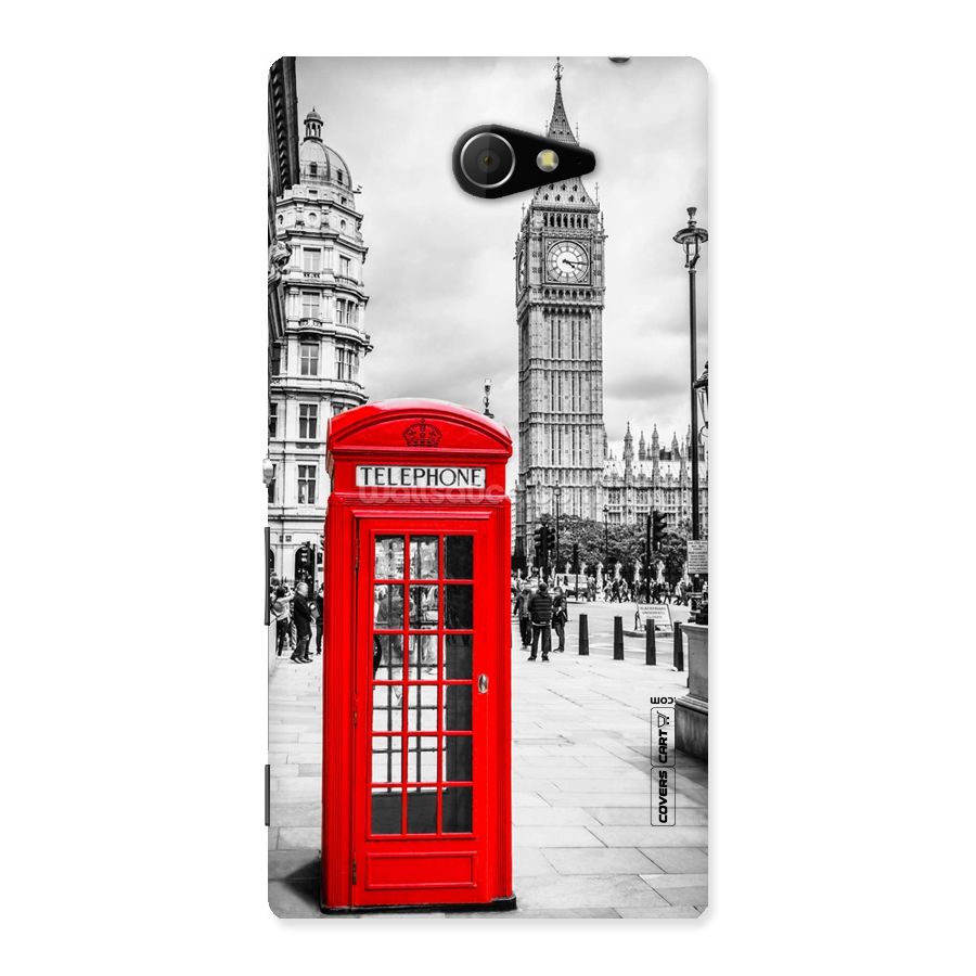 Telephone Booth Back Case for Sony Xperia M2