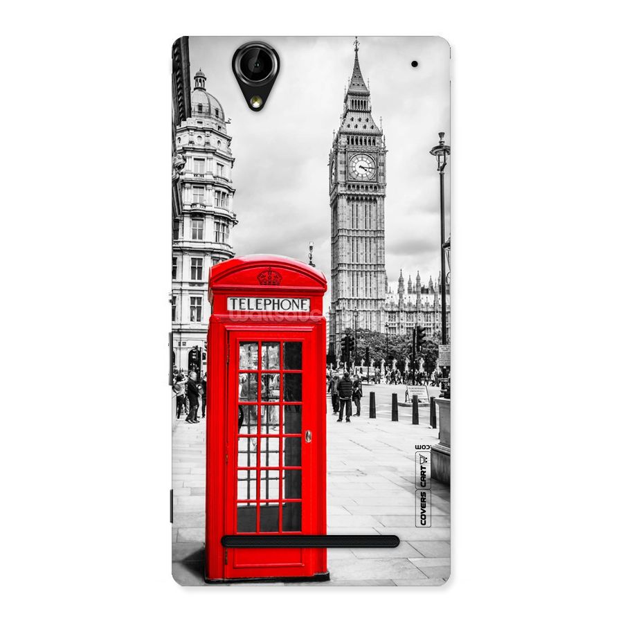 Telephone Booth Back Case for Sony Xperia T2