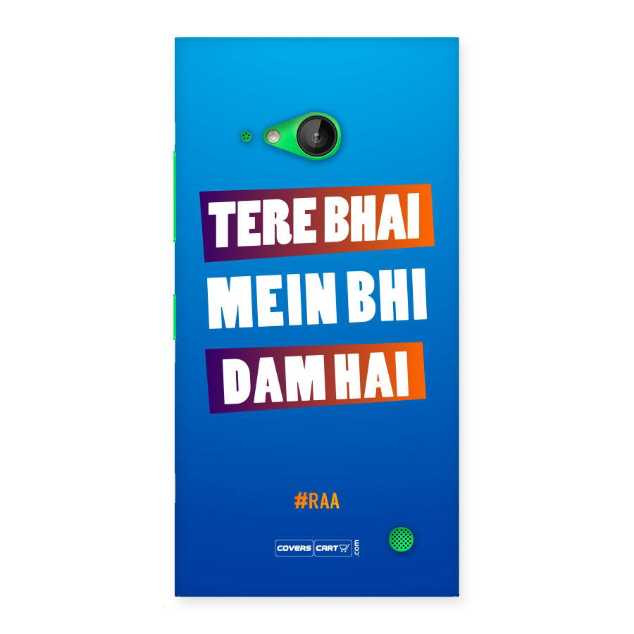 Tera Bhai Raftaar (Blue) Back Case for Lumia 730
