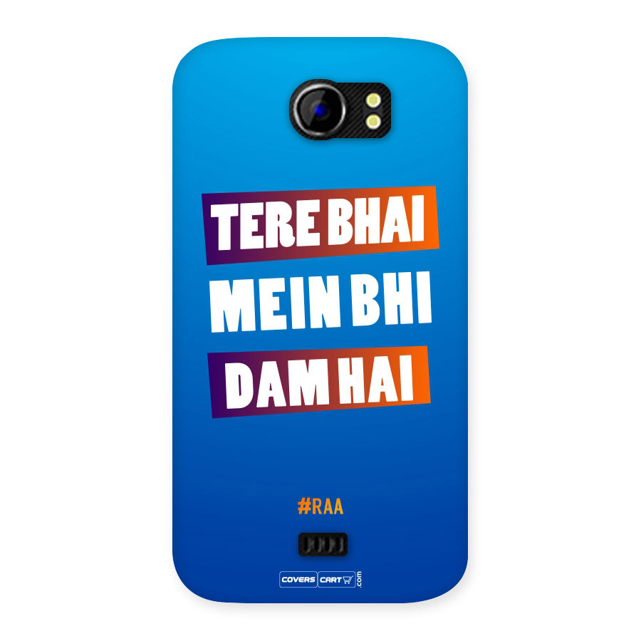 Tera Bhai Raftaar (Blue) Back Case for Micromax Canvas 2 A110