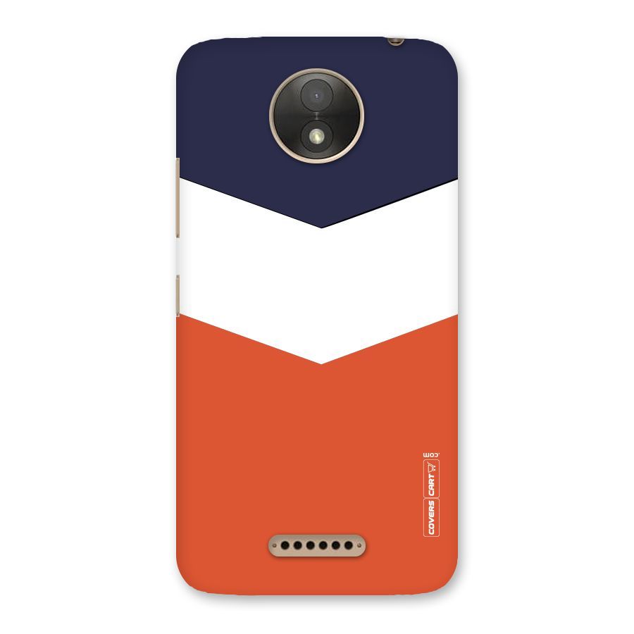Three Colour Pattern Back Case for Moto C Plus