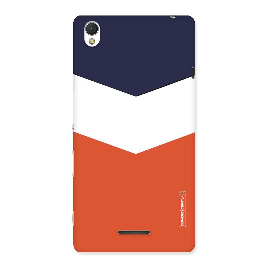 Three Colour Pattern Back Case for Sony Xperia T3