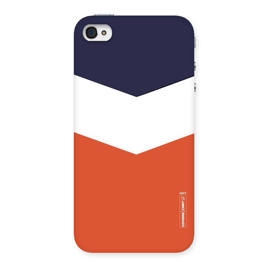 Three Colour Pattern Back Case for iPhone 4 4s