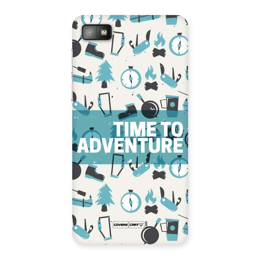 Time To Adventure Blazing Blue Back Case for Blackberry Z10