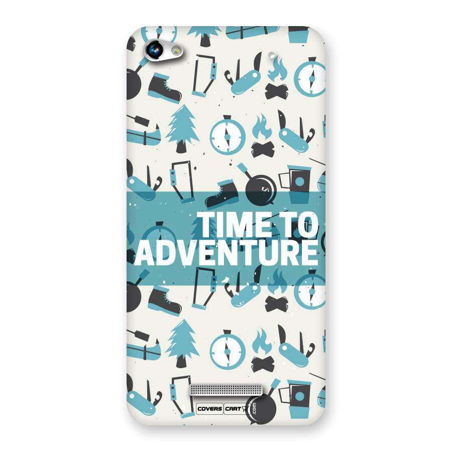 Time To Adventure Blazing Blue Back Case for Canvas Hue 2 A316