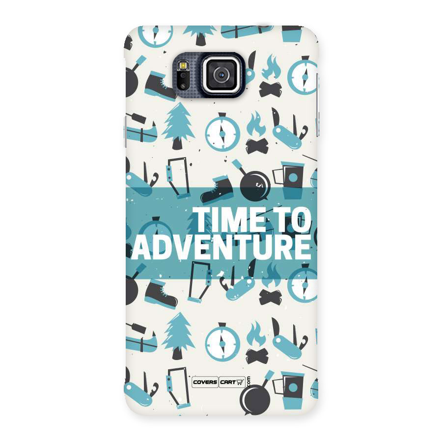 Time To Adventure Blazing Blue Back Case for Galaxy Alpha