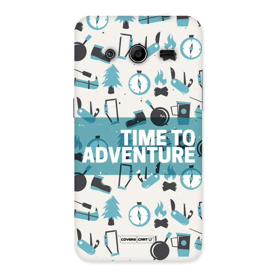 Time To Adventure Blazing Blue Back Case for Galaxy Core 2