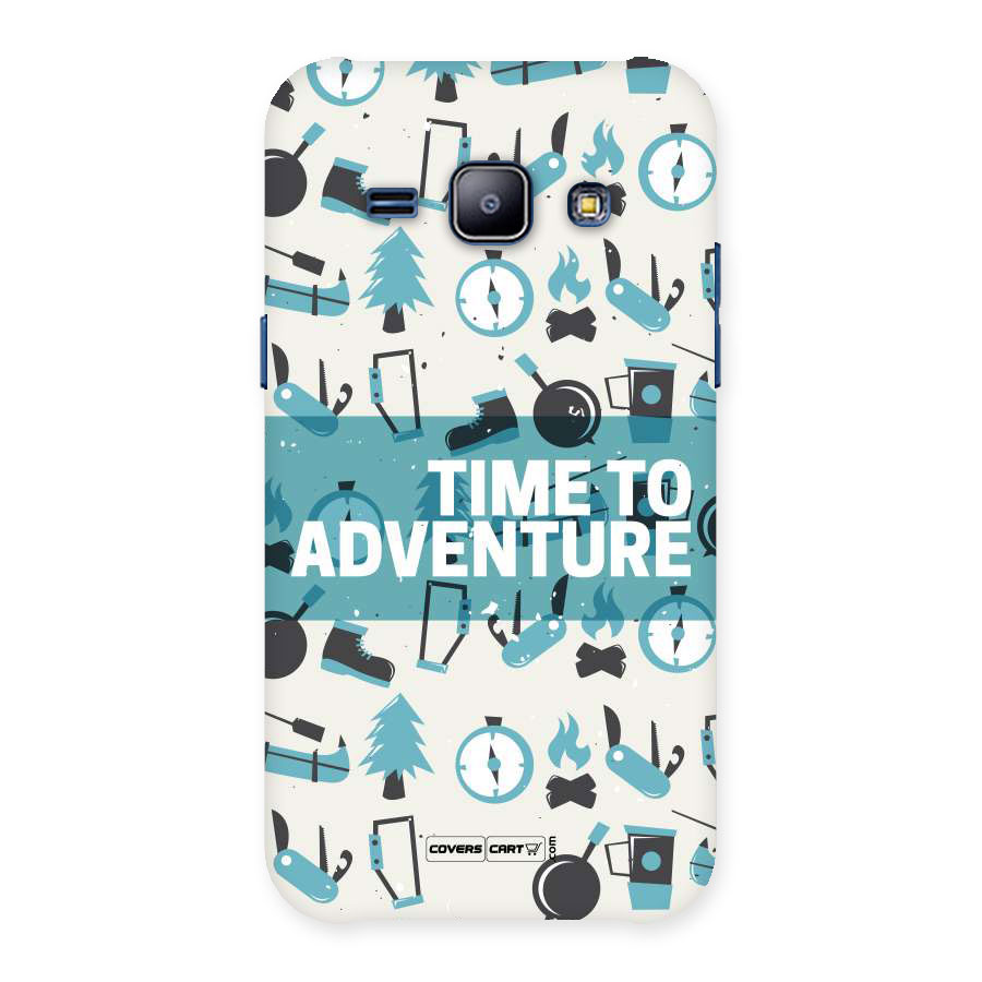 Time To Adventure Blazing Blue Back Case for Galaxy J1