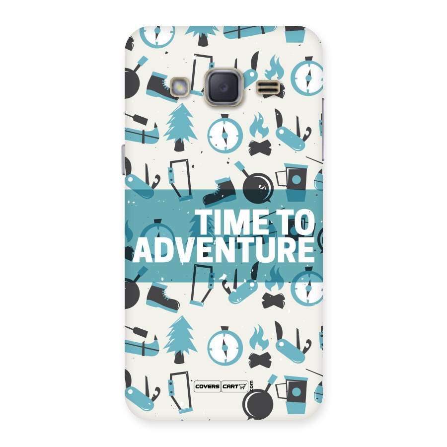 Time To Adventure Blazing Blue Back Case for Galaxy J2
