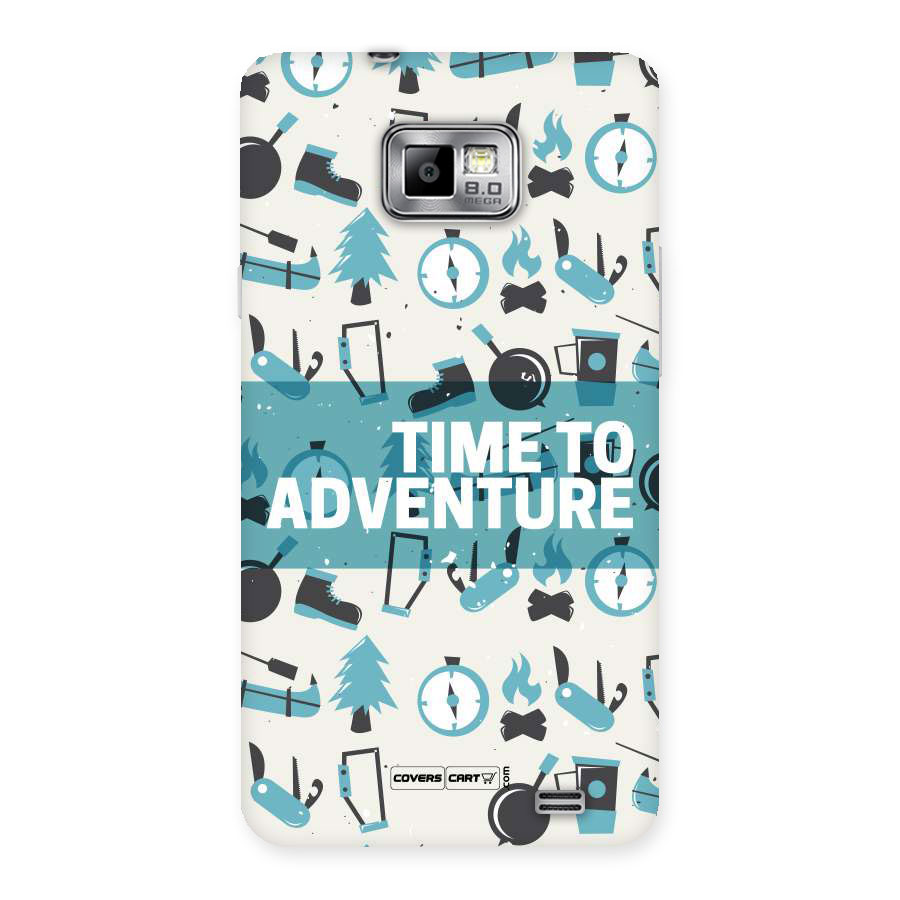 Time To Adventure Blazing Blue Back Case for Galaxy S2