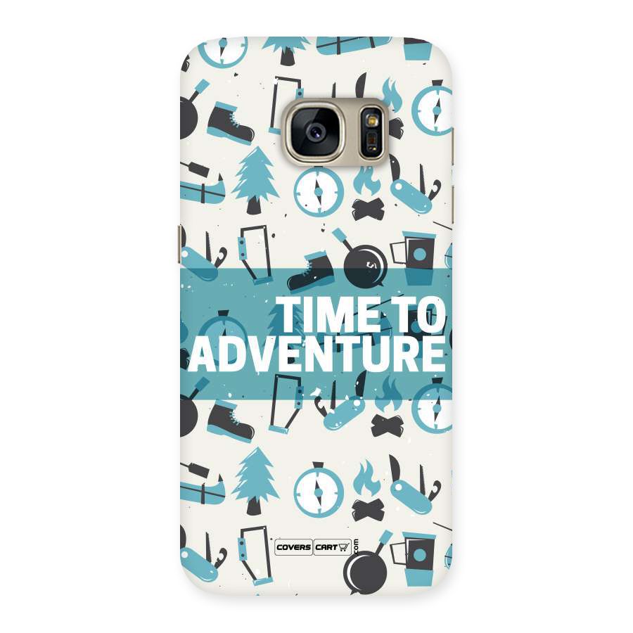 Time To Adventure Blazing Blue Back Case for Galaxy S7