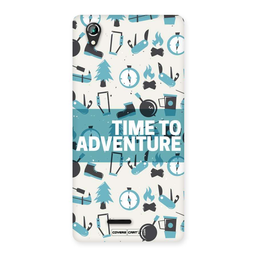 Time To Adventure Blazing Blue Back Case for Lava Iris 800