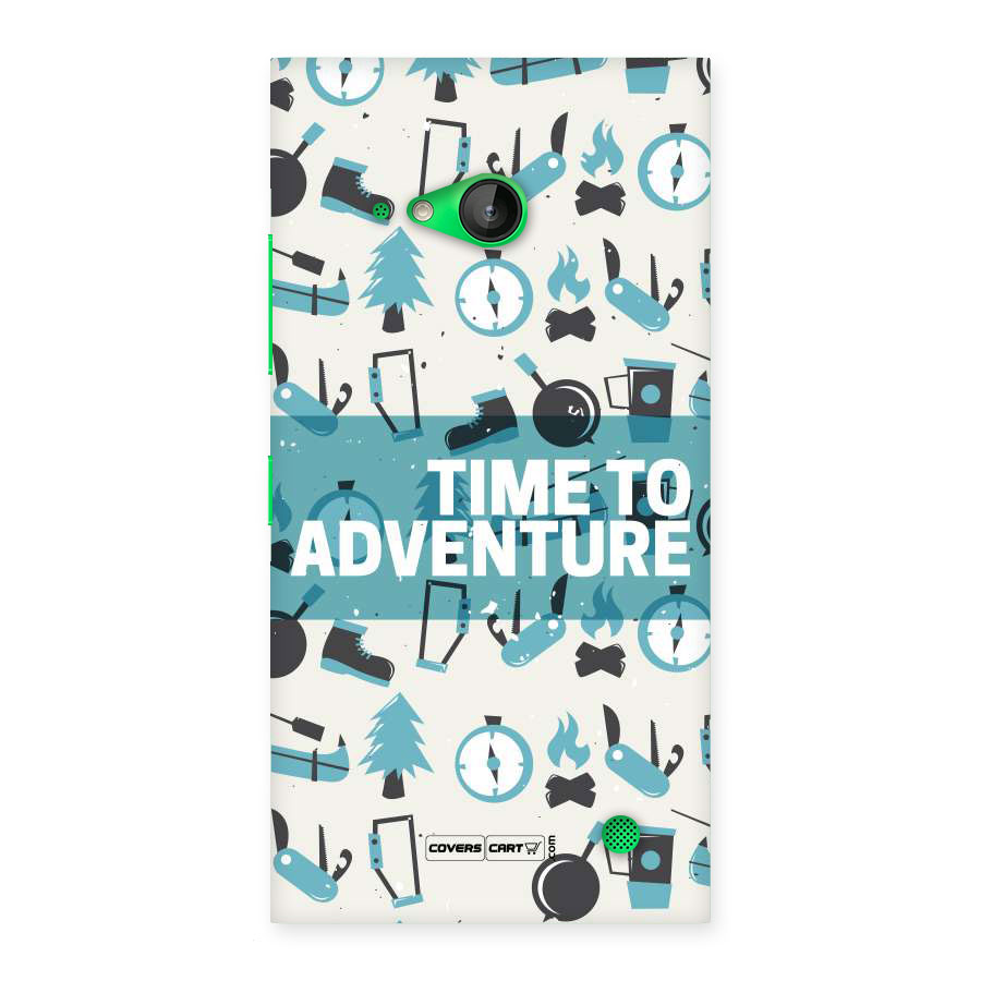 Time To Adventure Blazing Blue Back Case for Lumia 730